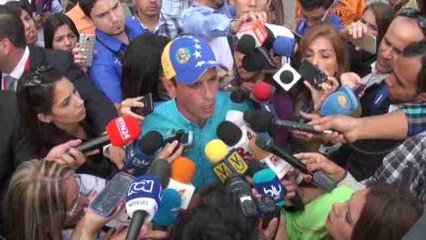 Henrique Capriles: " Los venezolanos no queremos una guerra"