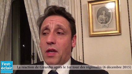 La réaction d'Olivier Girardin après le 1er tour des élections régionales