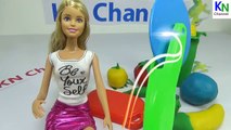 Đồ chơi trẻ em Con dao thần kỳ và Búp Bê Barbie trò chơi nhà bếp Cutting PlayDoh Fruits To