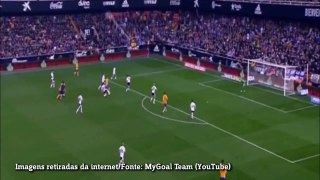 Que lindo! Neymar faz fila e quase marca golaço contra o Valencia