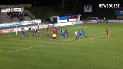 Quand le joueur de Concarneau Herman Koré fait une Ntep en Coupe de France hier soir