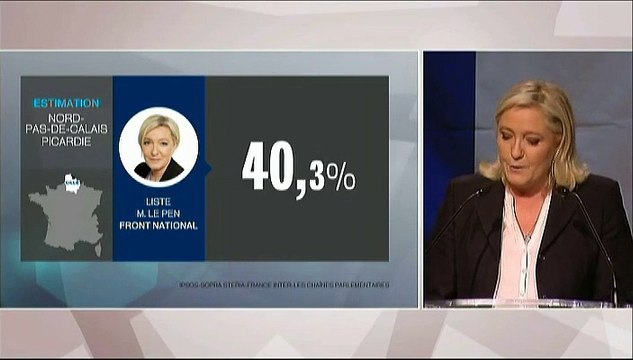 Régionales : Marine Le Pen se félicite du résultat magnifique du Front national