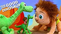 The Good Dinosaur NEW Plush Toys Arlo and Spot Eat Play Doh Berries Become Regular Action