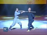 Shaolin Monk Breaks Huge Sticks with Neck