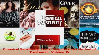 Read  Chemical Sensitivity Tools Diagnosis and Method of Treatment  Volume IV Ebook Free