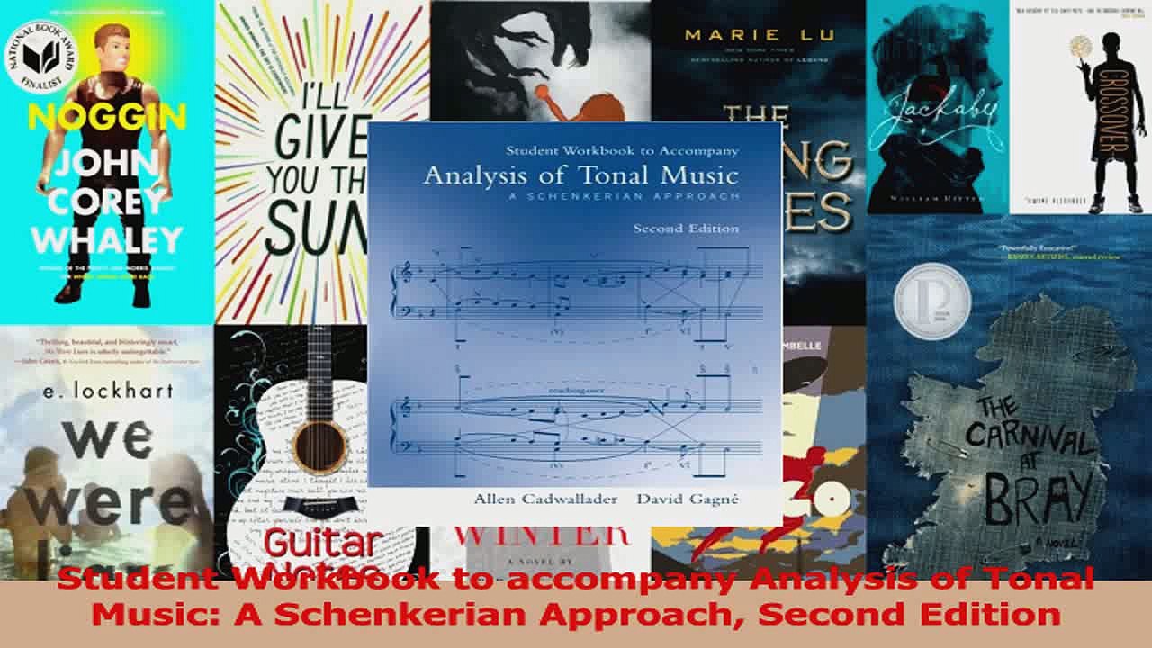PDF Download  Student Workbook to accompany Analysis of Tonal Music A Schenkerian Approach Second Download Full Ebook