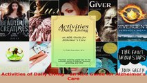 Read  Activities of Daily Living  an ADL Guide for Alzheimers Care Ebook Free