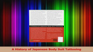 PDF Download  A History of Japanese Body Suit Tattooing Read Online