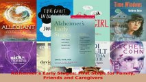 Read  Alzheimers Early Stages First Steps for Family Friends and Caregivers Ebook Free
