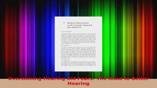 Read  Overcoming Hearing Aid Fears The Road to Better Hearing Ebook Free