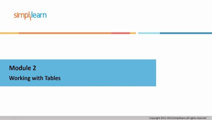 009 Working with Tables