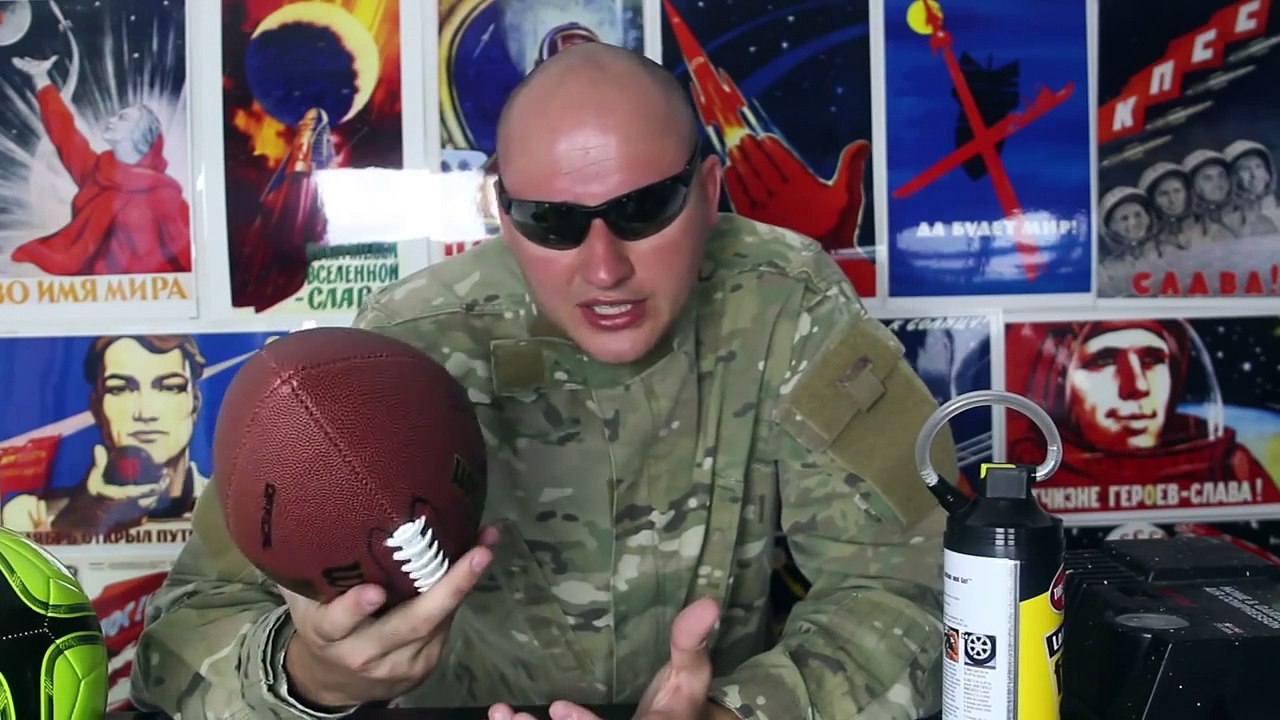 Fixing a flat soccer ball with slime