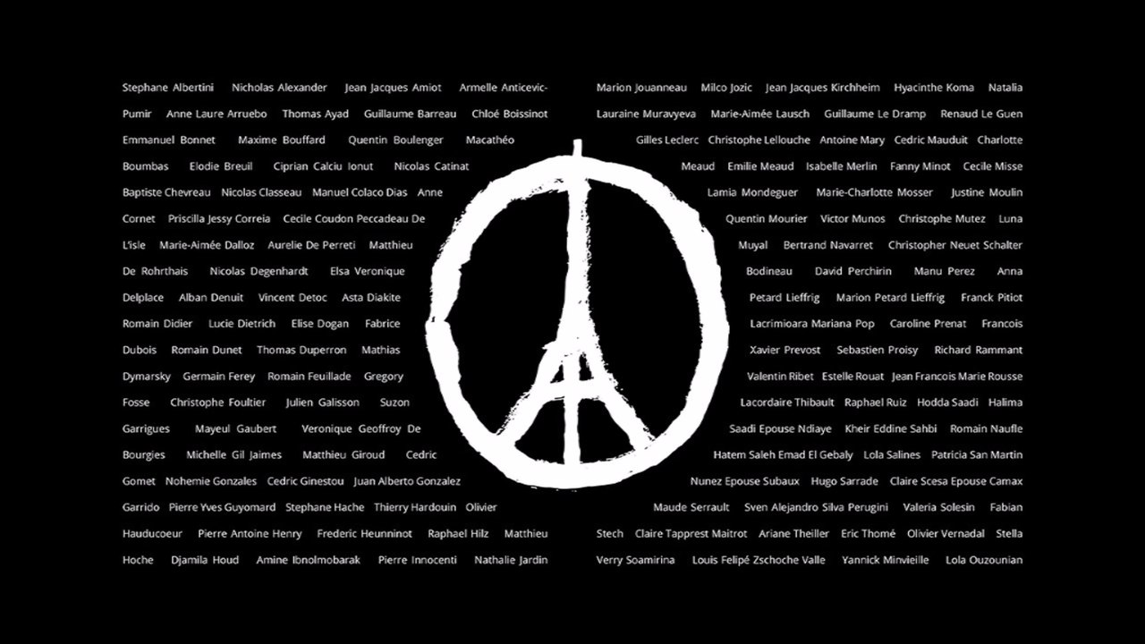 Hommage aux attentats de Paris (13/11/15) Luttons contre le terrorisme
