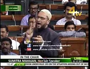 Asaduddin Owaisi In Parliament (Discussion On Incidents Of intolerance In The Country)