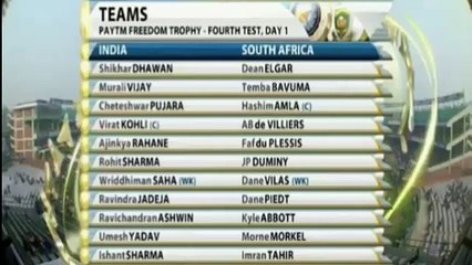 03 December 2015 -> India vs South Africa 4th Test Day 1