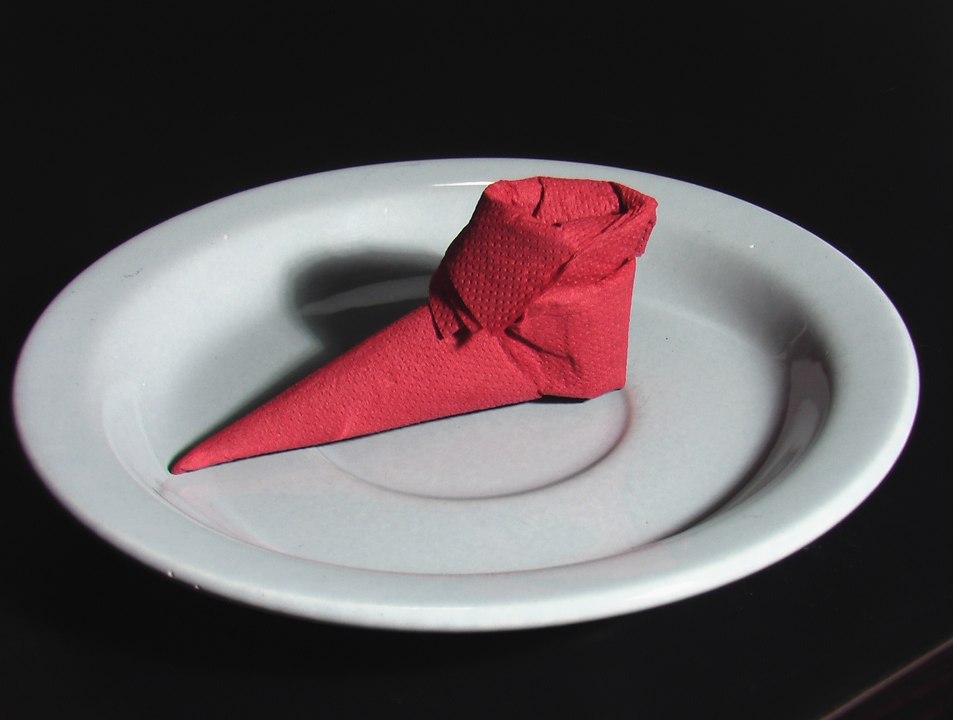 Pliage serviette chausson de lutin