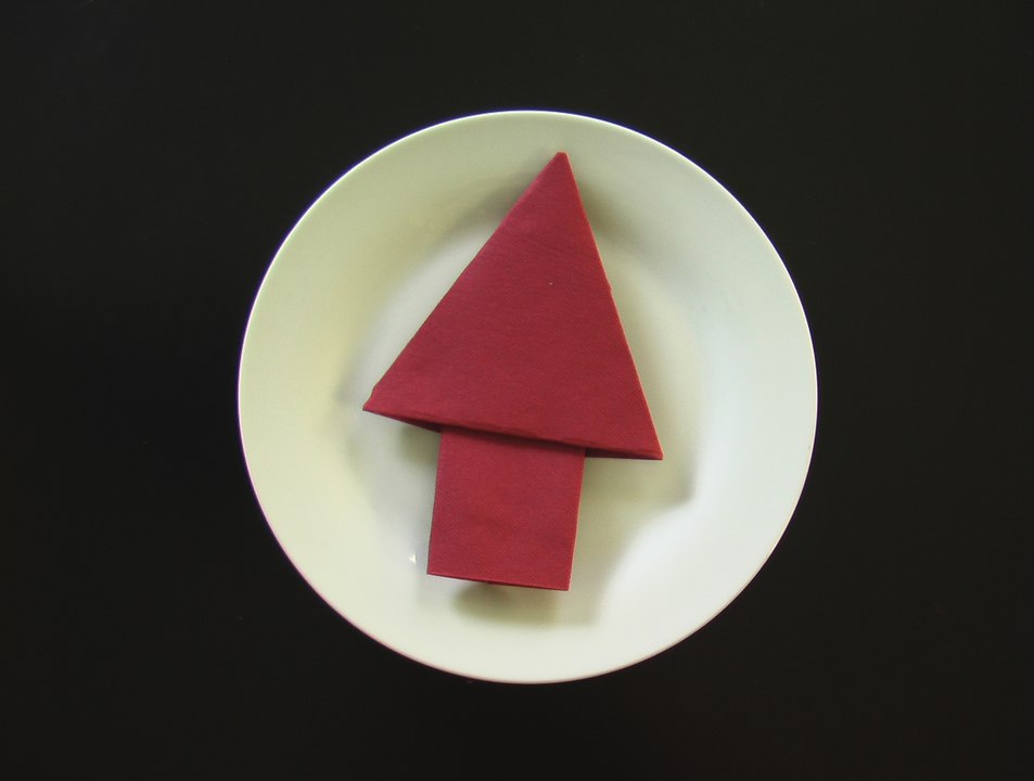 Pliage serviette flèche