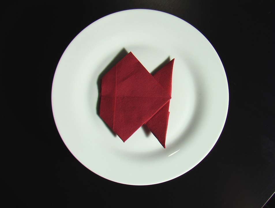 Pliage serviette poisson