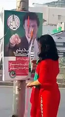 What This Girl Did With Imran Khan’s Poster in Karachi