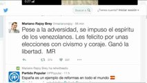 Rajoy felicita a los venezolanos por elecciones en las que 