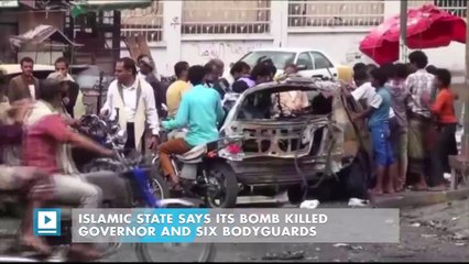 Islamic State says its bomb killed governor and six bodyguards