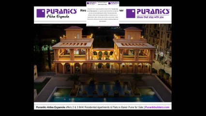 Download Video: Puraniks Aldea Espanola offers Residential Flats in Baner Pune for Sale