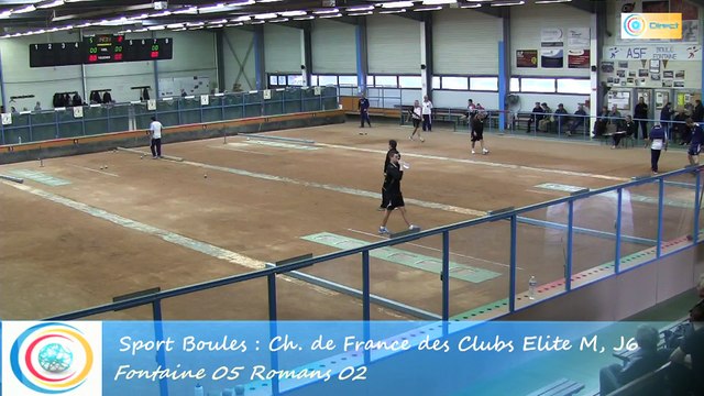 Second tour point de précision, Club Elite masculin J6, Fontaine contre Romans, Sport Boules, saison 2015-2016