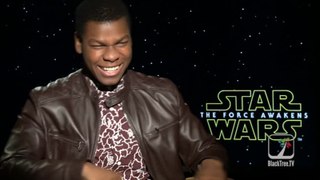 Star Wars The Force Awakens Interview w/ 'Finn' played by John Boyega