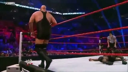 Big Show vs Mark Henry break the ring Vengeance