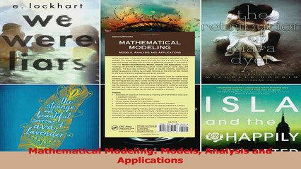 PDF Download  Mathematical Modeling Models Analysis and Applications PDF Online