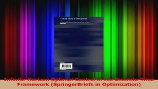 PDF Download  InfiniteHorizon Optimal Control in the DiscreteTime Framework SpringerBriefs in PDF Online