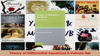 PDF Download  Theory of Differential Equations 6 Volume Set Download Online