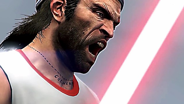 GTA V vs STAR WARS - baston au sabre laser entre Trevor et Michael