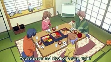 Clannad After Story Nagisa gets drunk