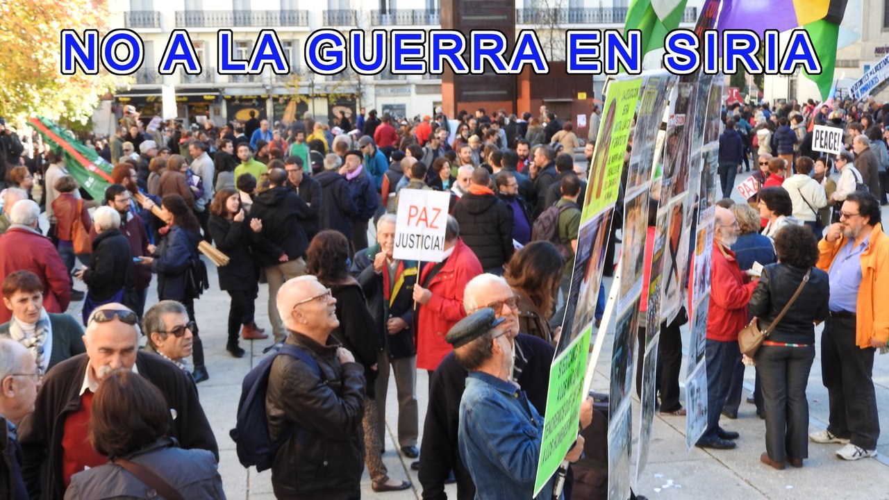 CONCENTRACIÓN CONTRA LA GUERRA EN SIRIA EN MADRID