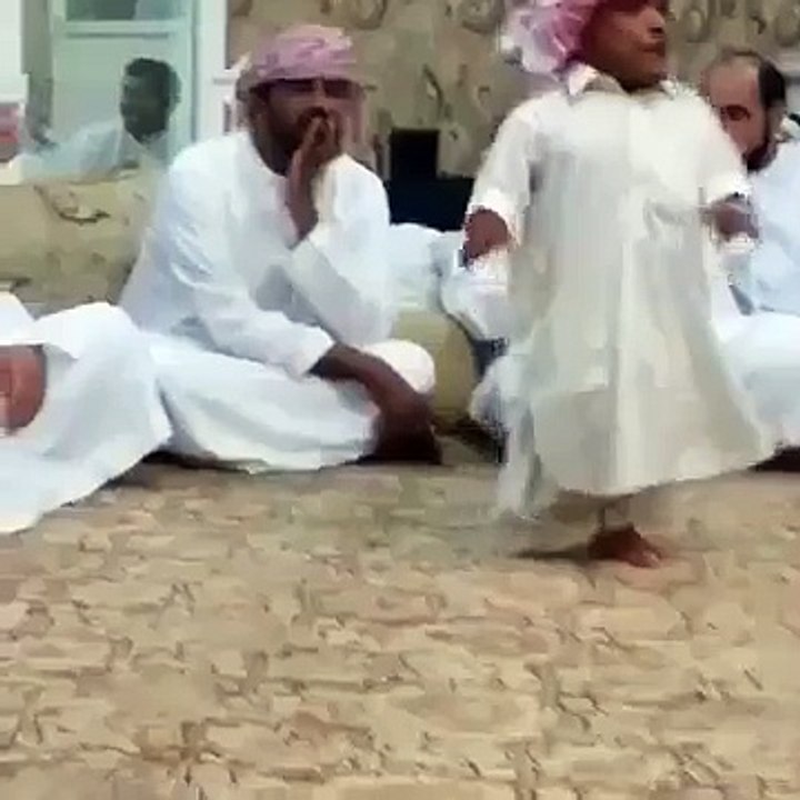small Arabic man dancing