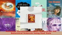 Read  Nonlinear Dynamical Systems Analysis for the Behavioral Sciences Using Real Data Ebook Free