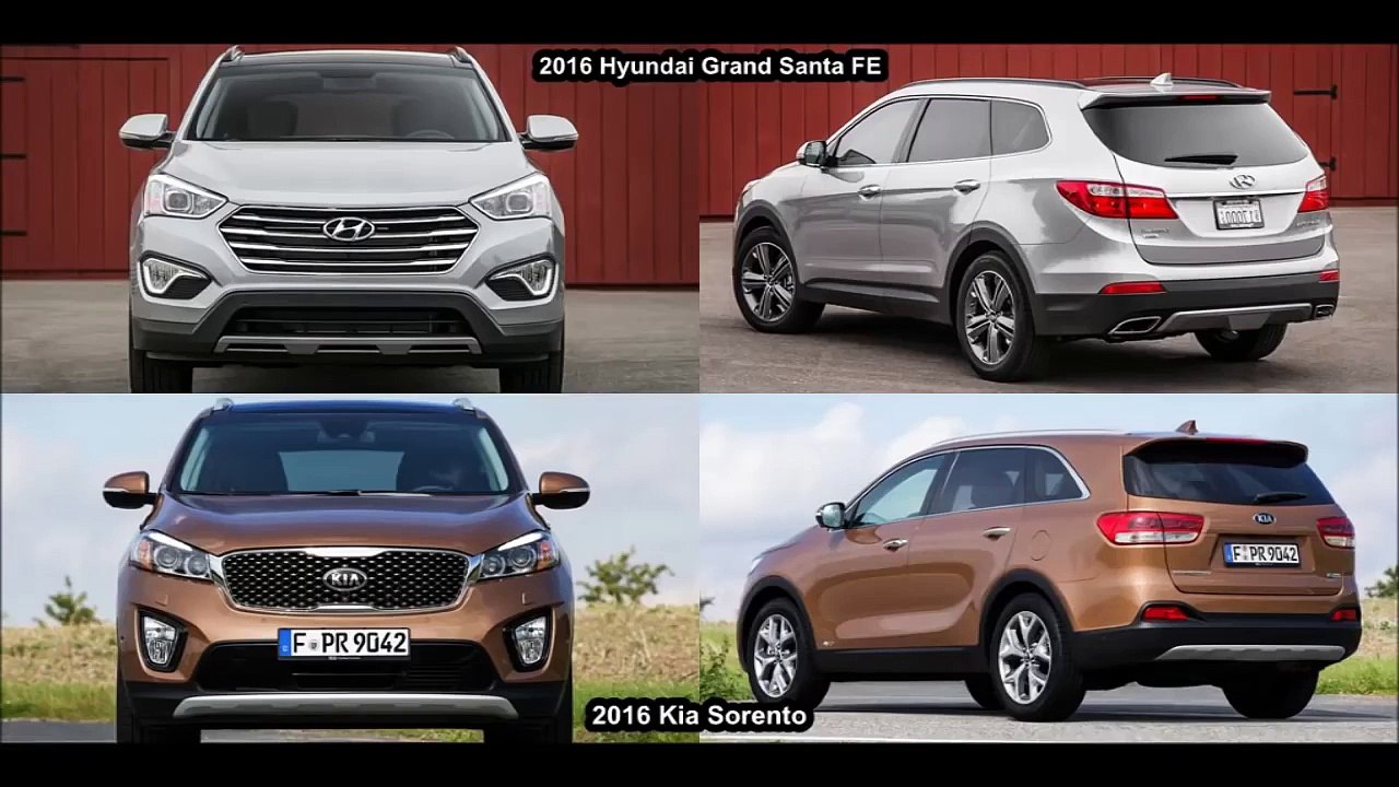 2016 Kia Sorento VS 2016 Hyundai Grand Santa FE DESIGN!