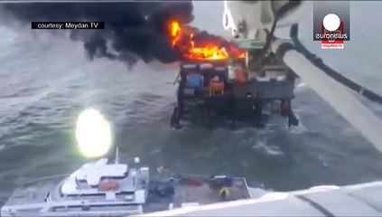 Sokan meghaltak egy azeri olajfúróplatformon kiütött tűzben
