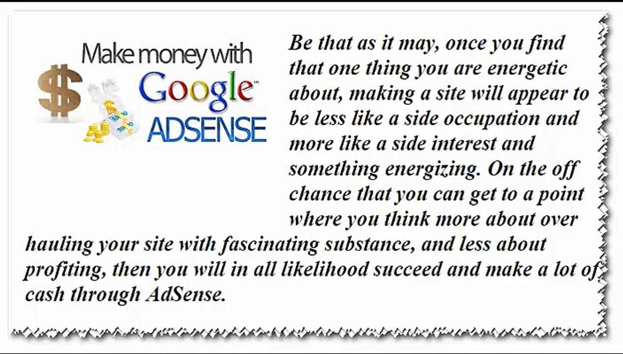 Make Money Online With Google AdSense