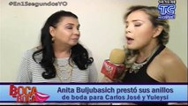 Anita Buljubasich prestó sus anillos de boda para Carlos José y Yuleysi
