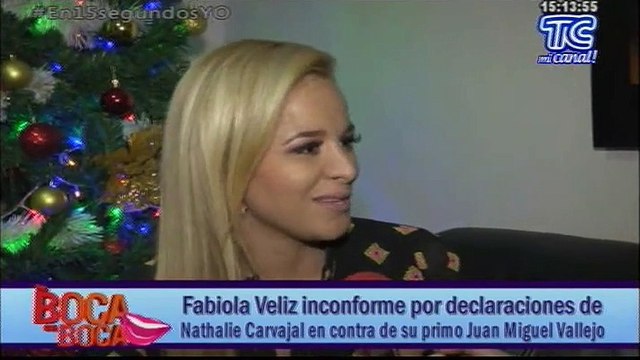 Fabiola Véliz defiende a Juan Miguel Vallejo de acusaciones hechas por Nathalie Carvajal