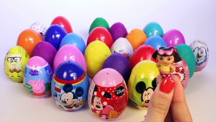 SURPRISE EGGS PEPPA PIG MICKEY MOUSE MINNIE MOUSE FROZEN PRINCESS PLAY DOH EGGS KINDER EGG