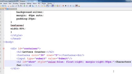 Letters Counter using AJAX & PHP in Urdu/Hindi 1 of 2