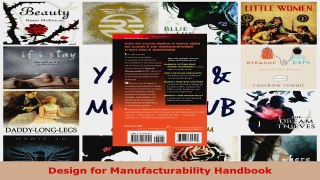 Download  Design for Manufacturability Handbook PDF Free