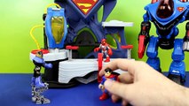 Disney Big Hero 6 Baymax saves Superman & Spiderman from Imaginext Darkseid DC Superhero J