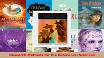Read  Research Methods for the Behavioral Sciences EBooks Online