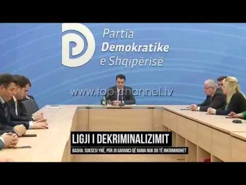 Basha: Drafti i dekriminalizimit, betejë e fituar me qytetarët - Top Channel Albania - News - Lajme