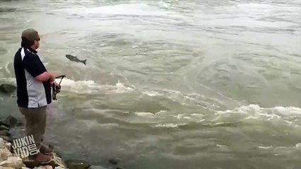 Slingshot Fishing - Catching Flying Carp