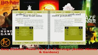 Download  Easy Diabetic Meals For 2 or 4 Servings Better Homes  Gardens PDF Online